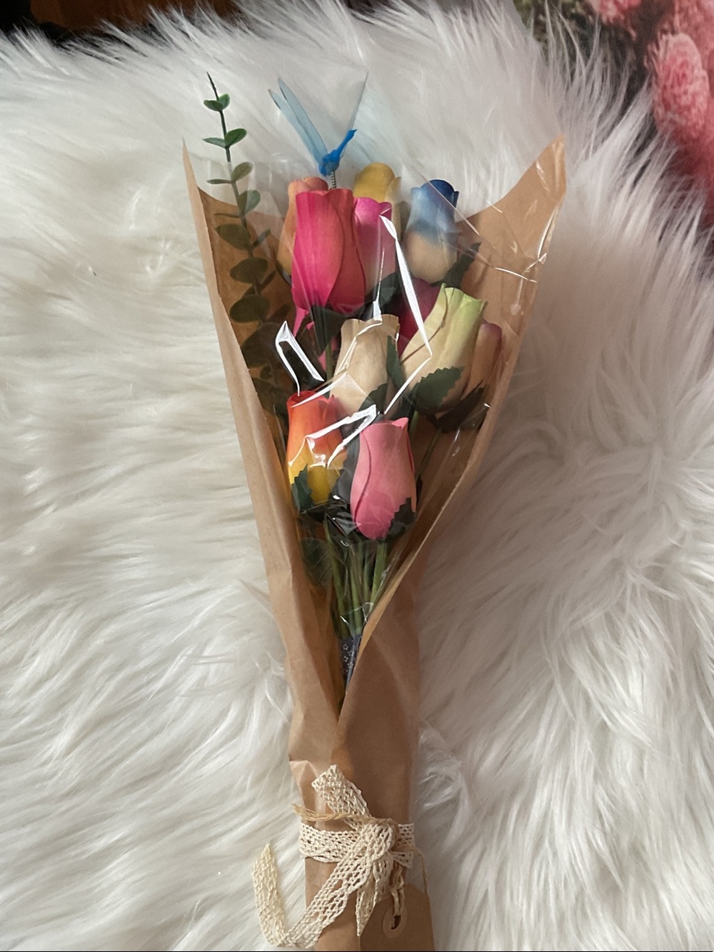 Hand-Tied Multicolor Rose Bouquet - Women Accessories